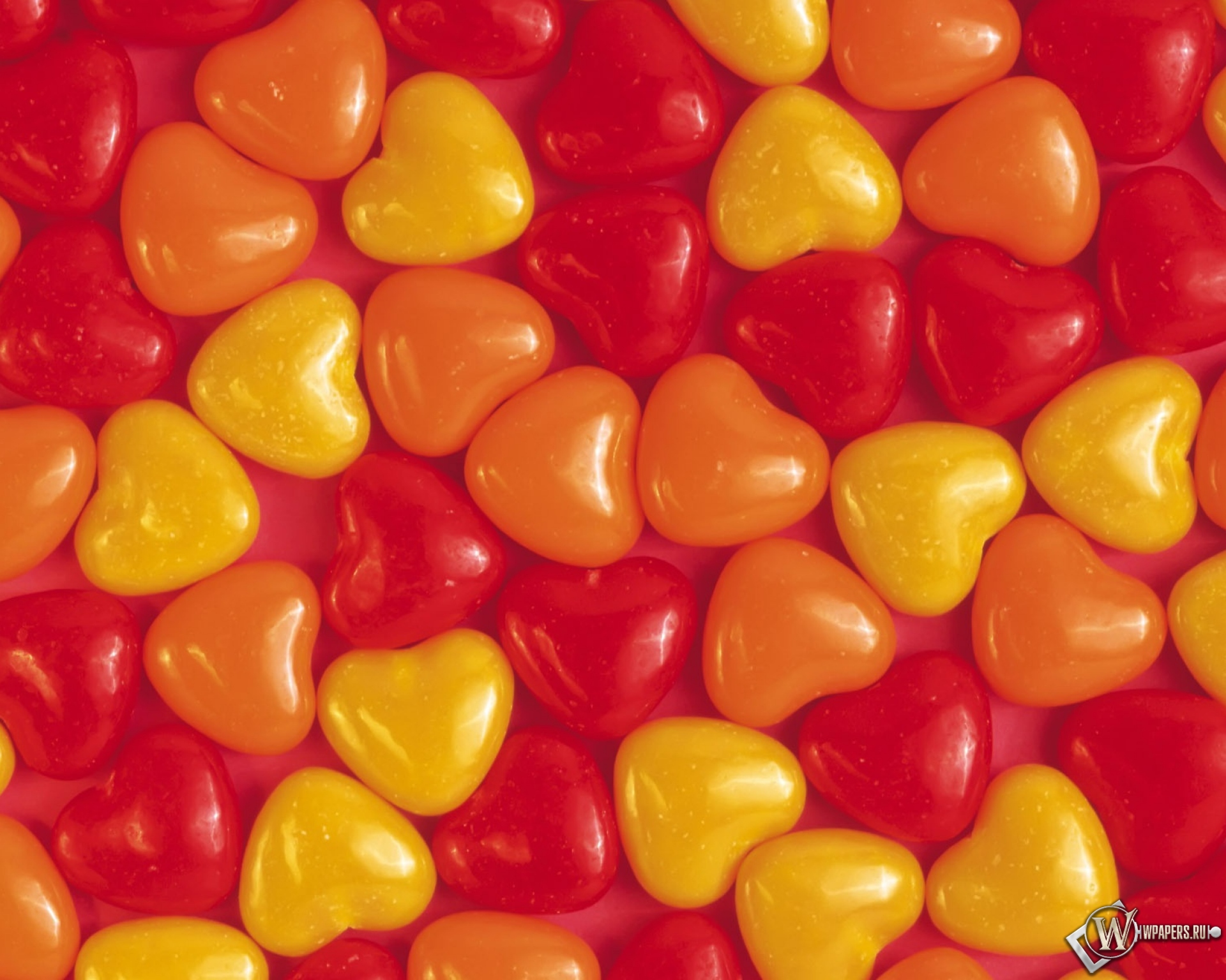 Разноцветные сердечки 1920x1536