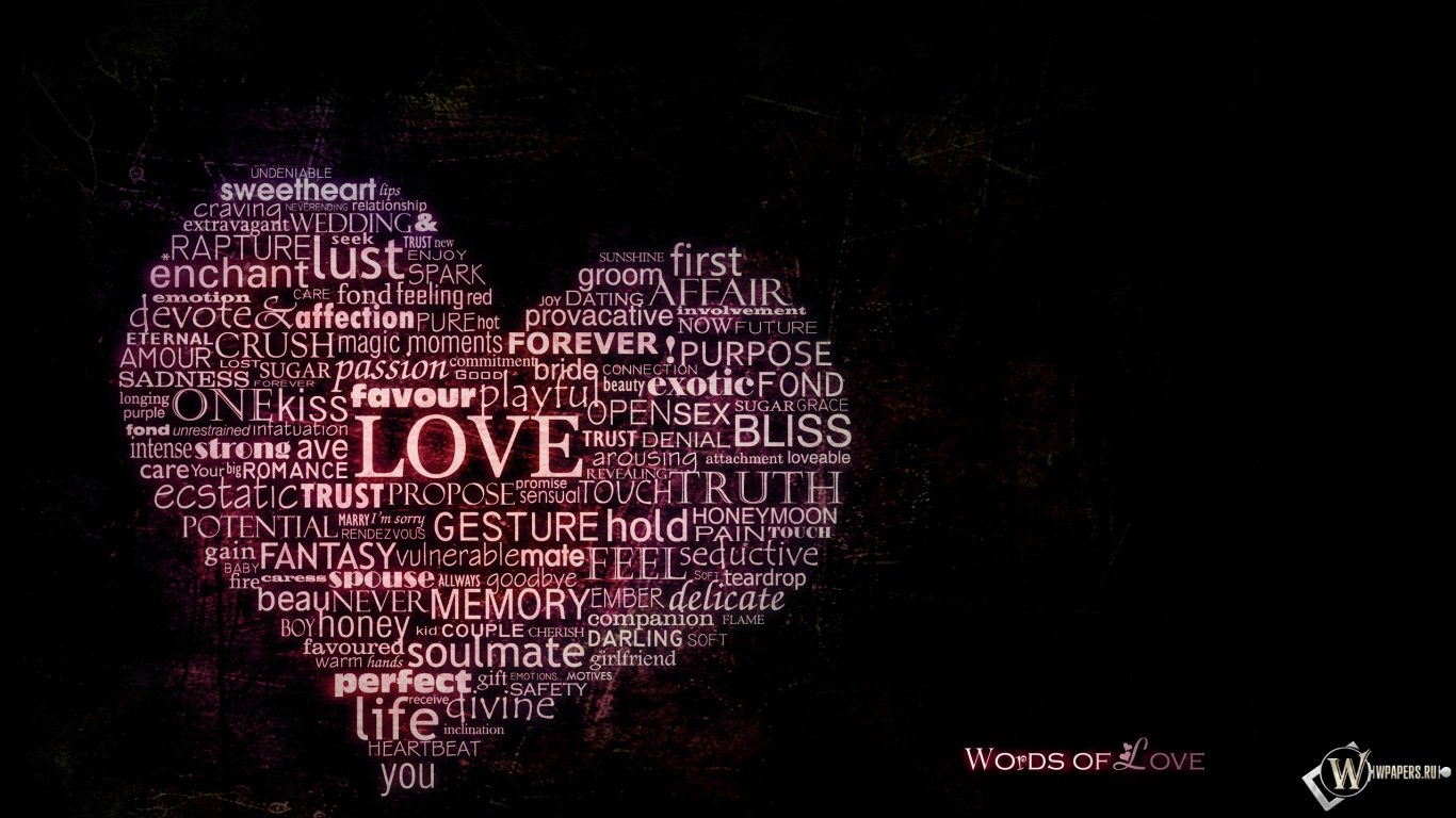 Words of love 1366x768