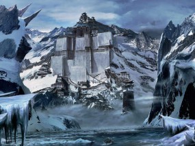 Обои Крепость в Китае: Горы, Снег, Крепость, Китай, Строения, Настроения