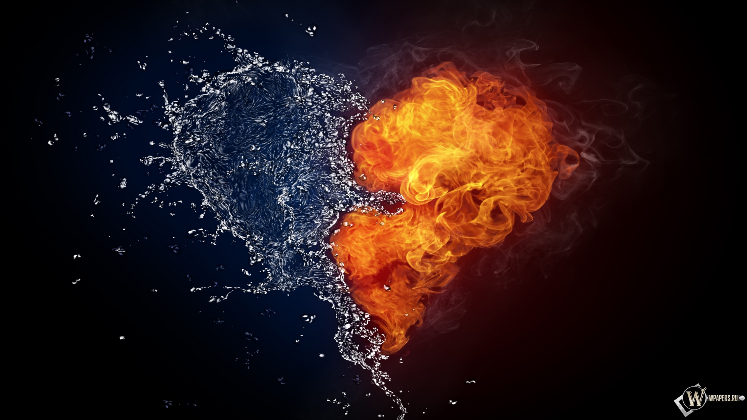 Сердце из огня и воды 2560x1440