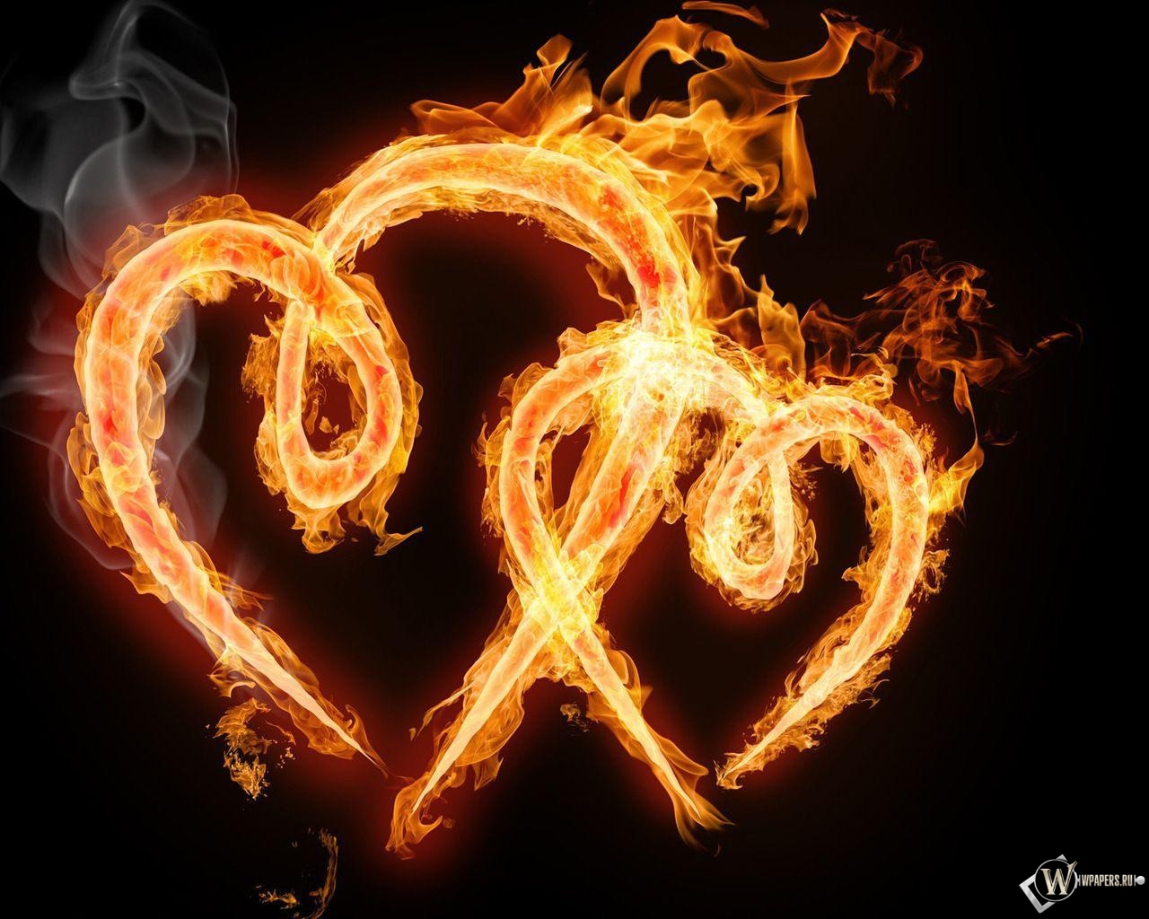 Два огненных сердца 1280x1024