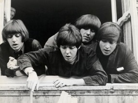 Обои The Beatles: Группа, монохром, Музыка