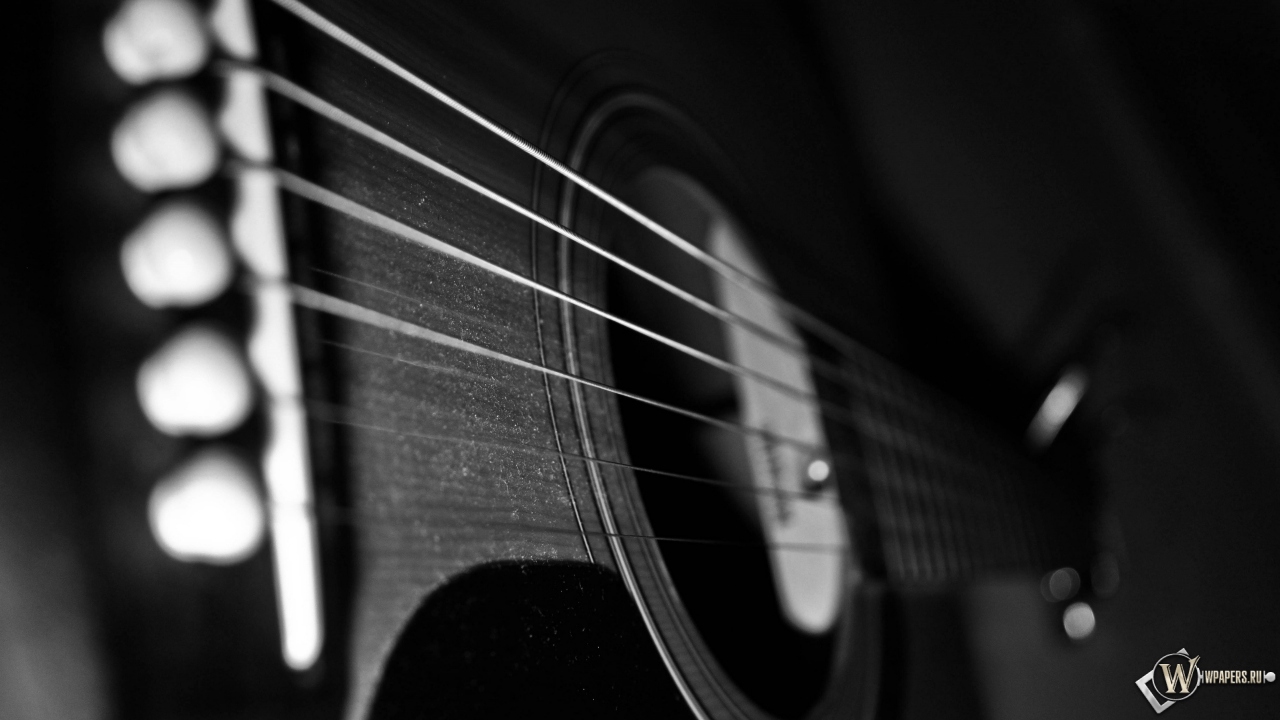 Акустическая гитара 1280x720