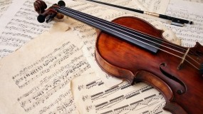 Обои Скрипка : Музыка, Скрипка, Ноты, Музыка