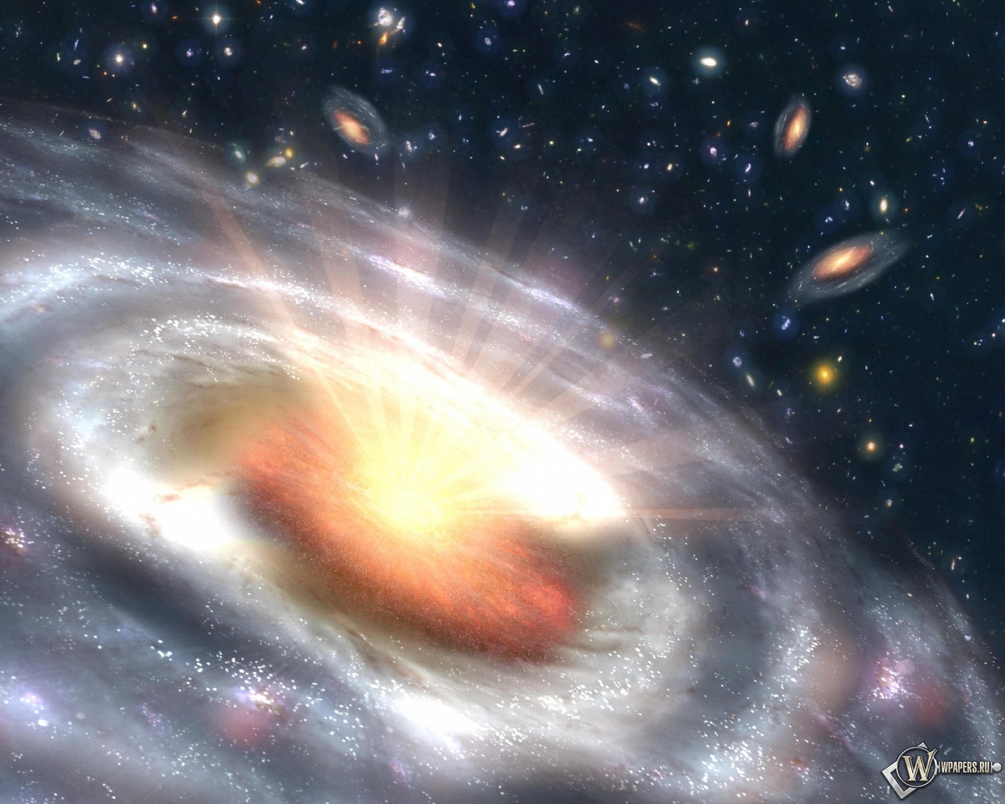 Галактический взрыв 2048x1638