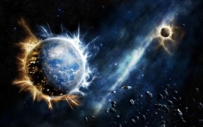 Обои Нападение на землю: Планеты, Земля, Нападение, Апокалипсис, Космос