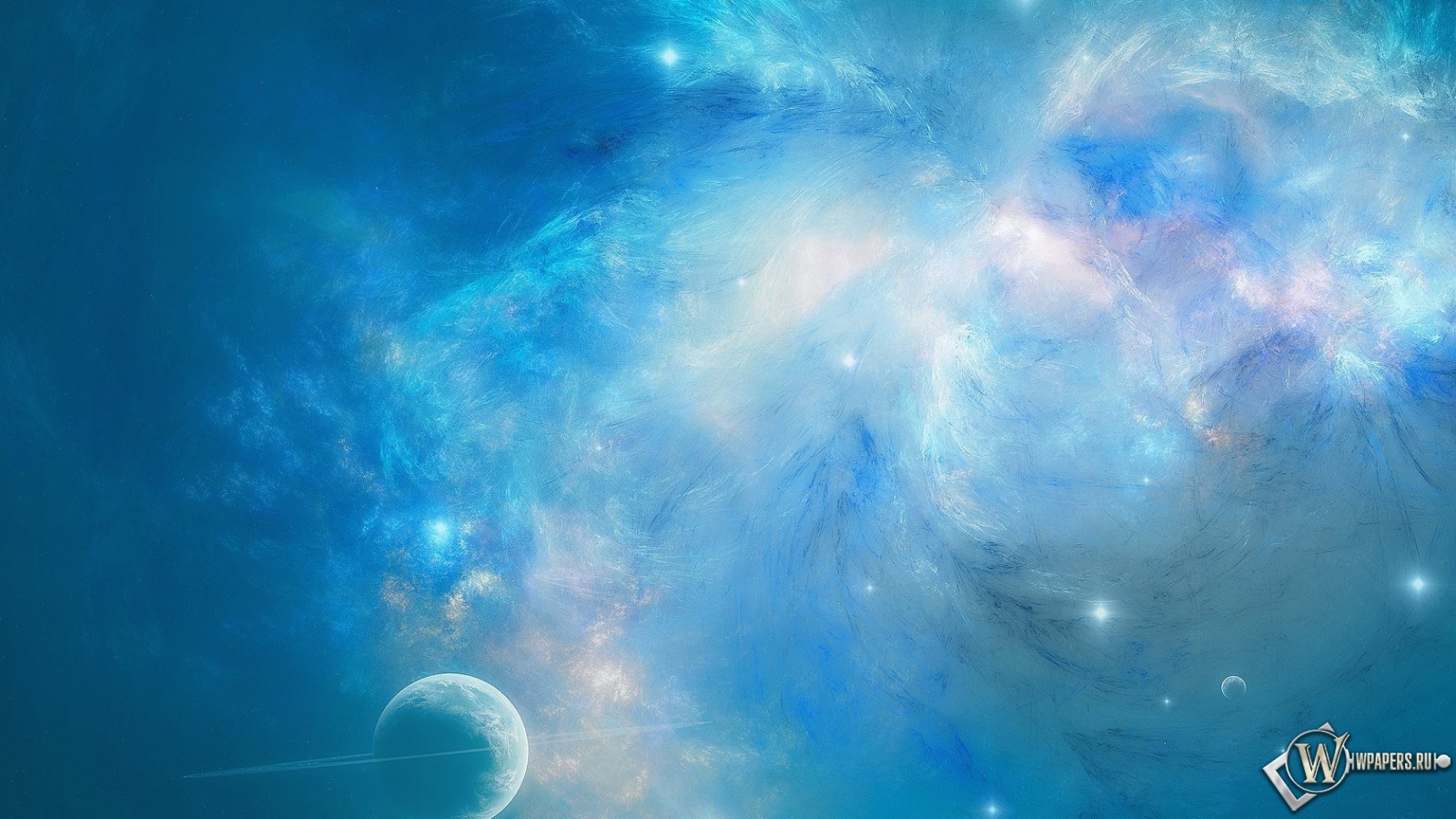 Синий космос 1600x900