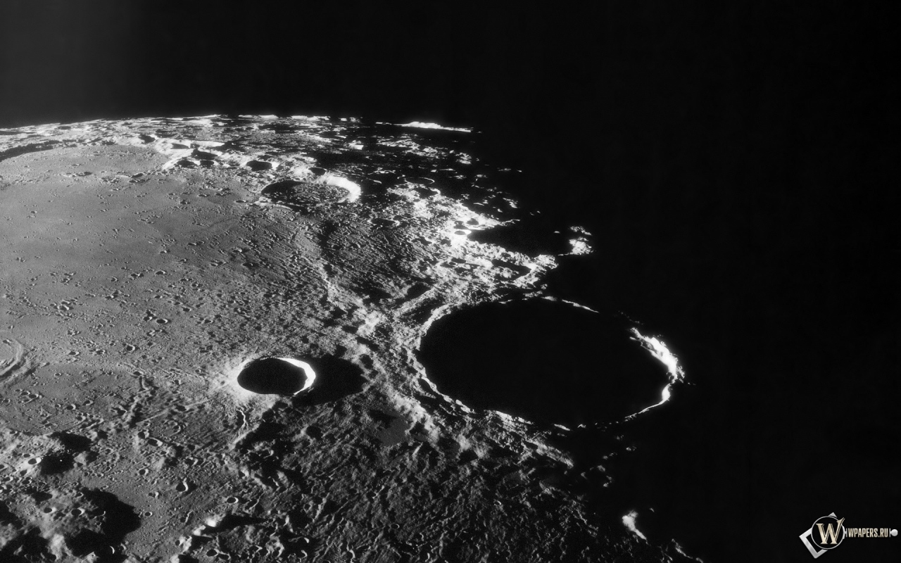 Лунный кратер 1280x800