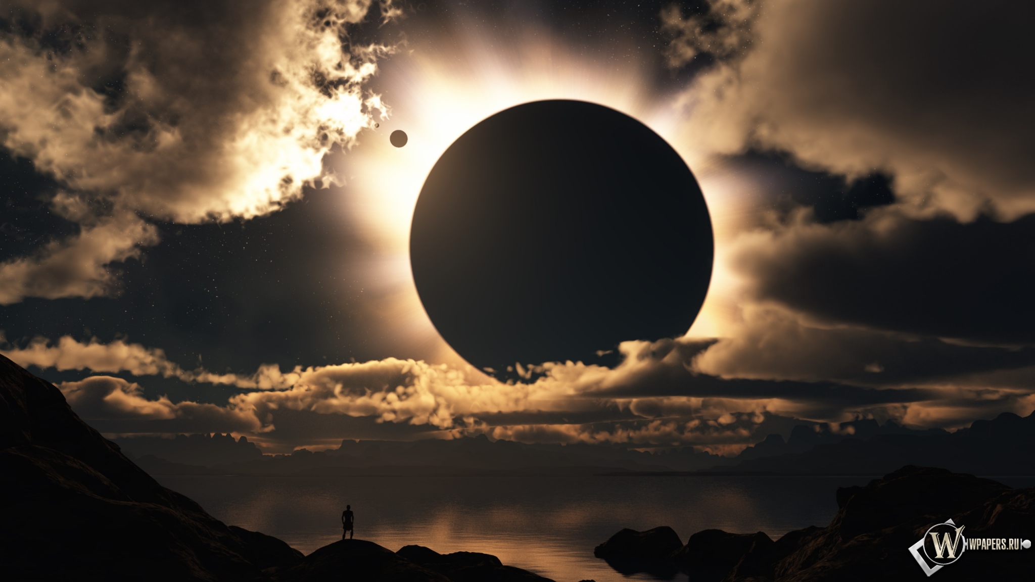 Солнечное затмение 2048x1152