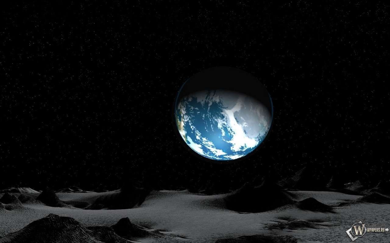 Земля с луны 1280x800