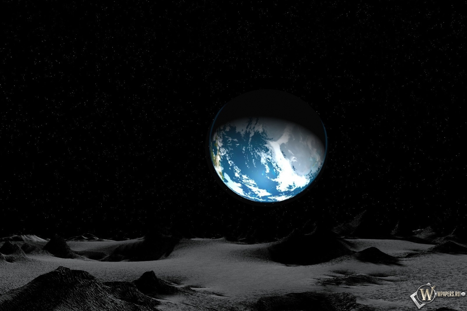 Земля с луны 1500x1000