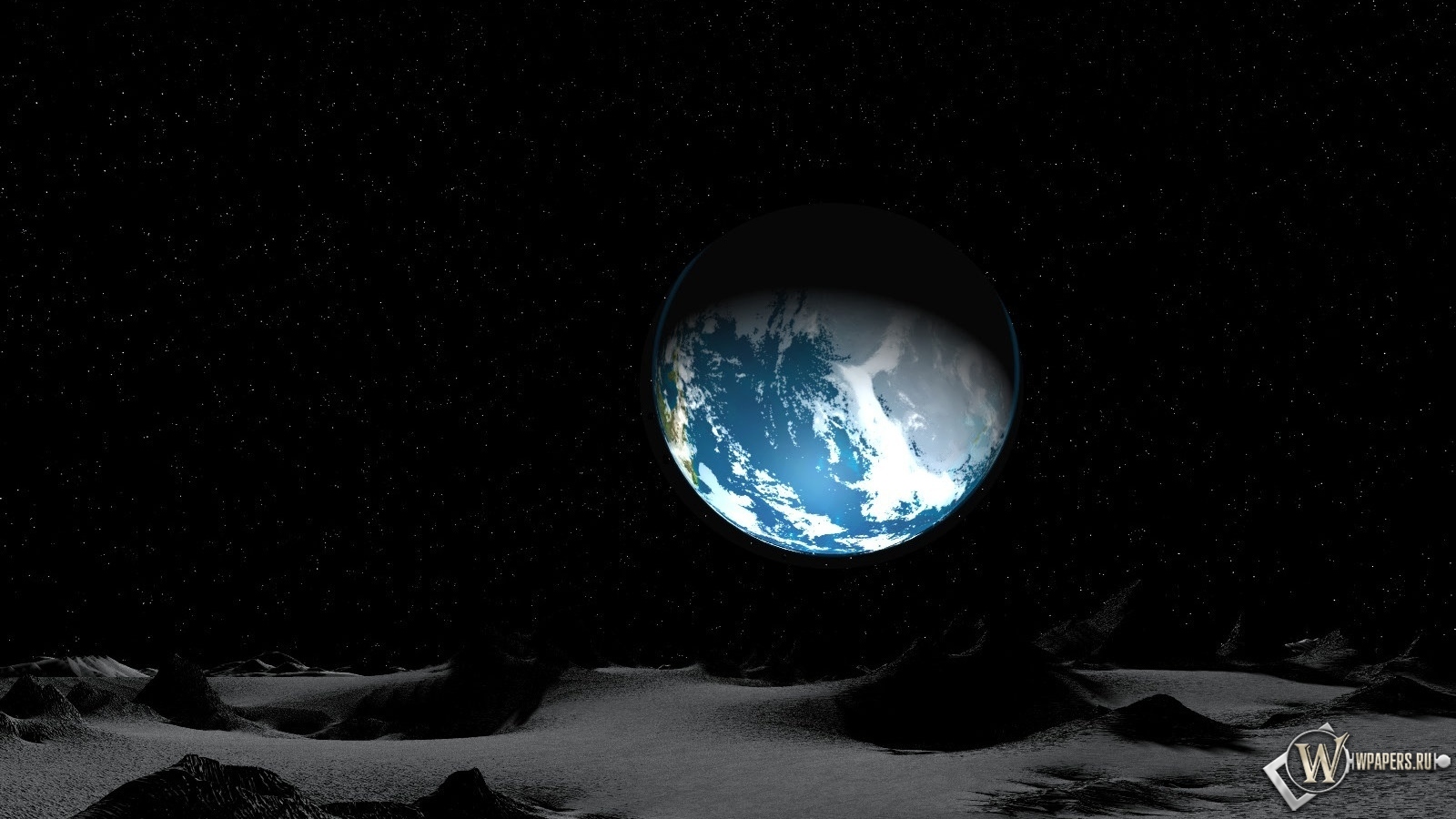 Земля с луны 1600x900