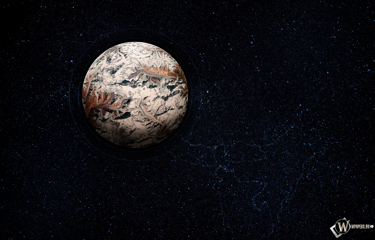 Коричневая планета 1200x768