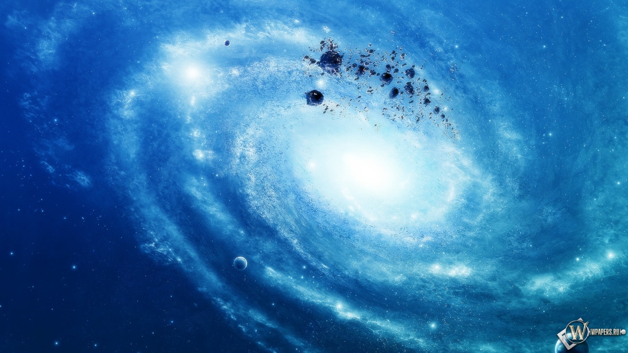 Синяя галактика 1280x720