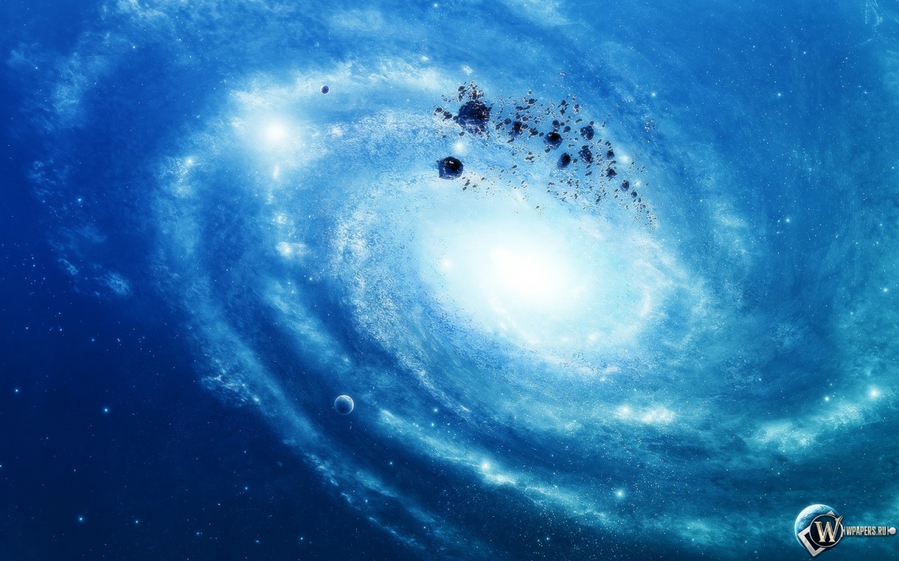 Синяя галактика 1280x800