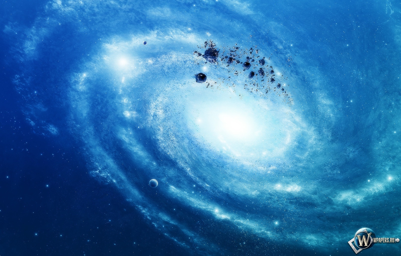 Синяя галактика 1600x1024