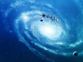 Обои Синяя галактика: Космос, Планеты, Звёзды, Галактика, Космос