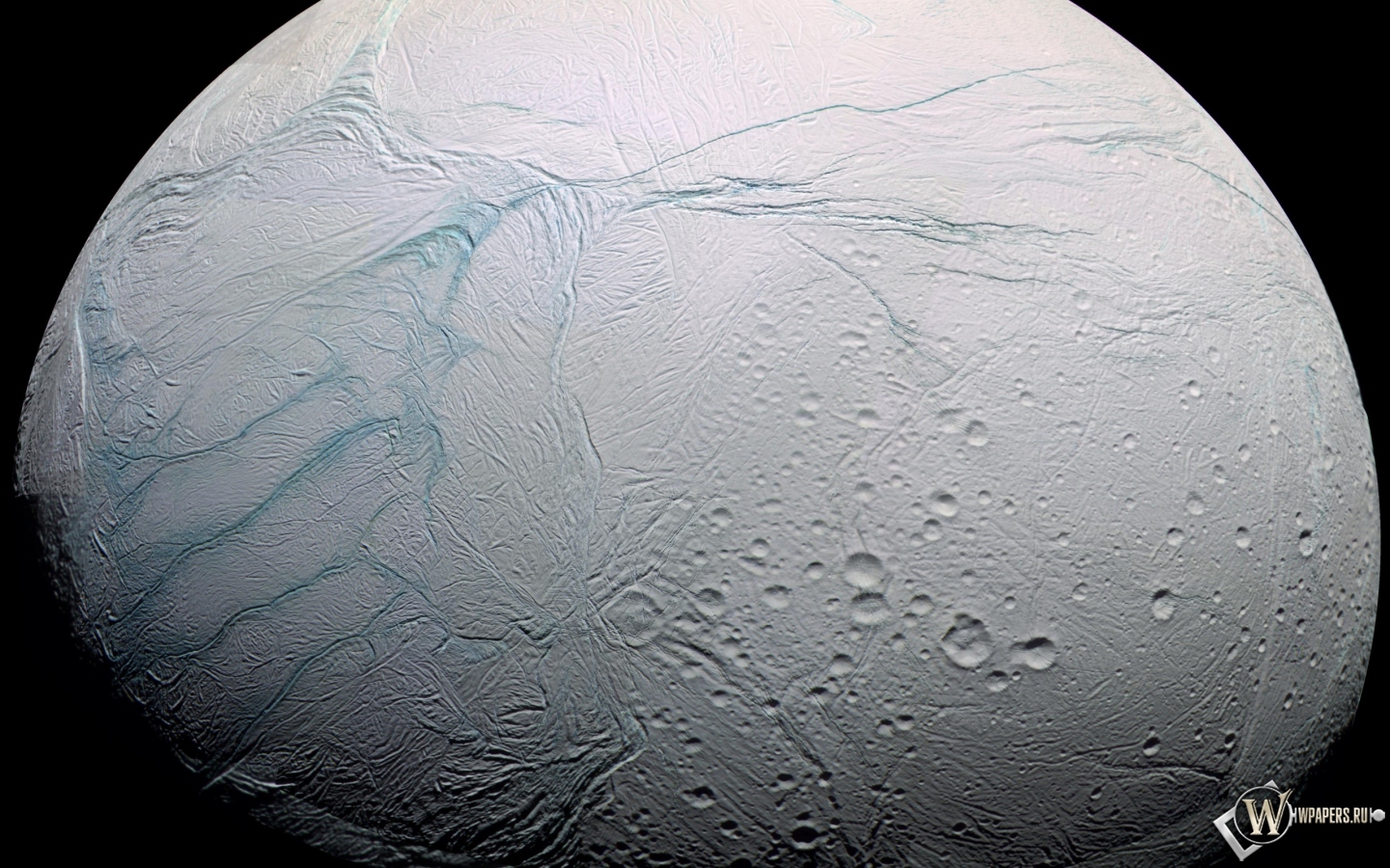 Спутник Сатурна Энцелад 1440x900