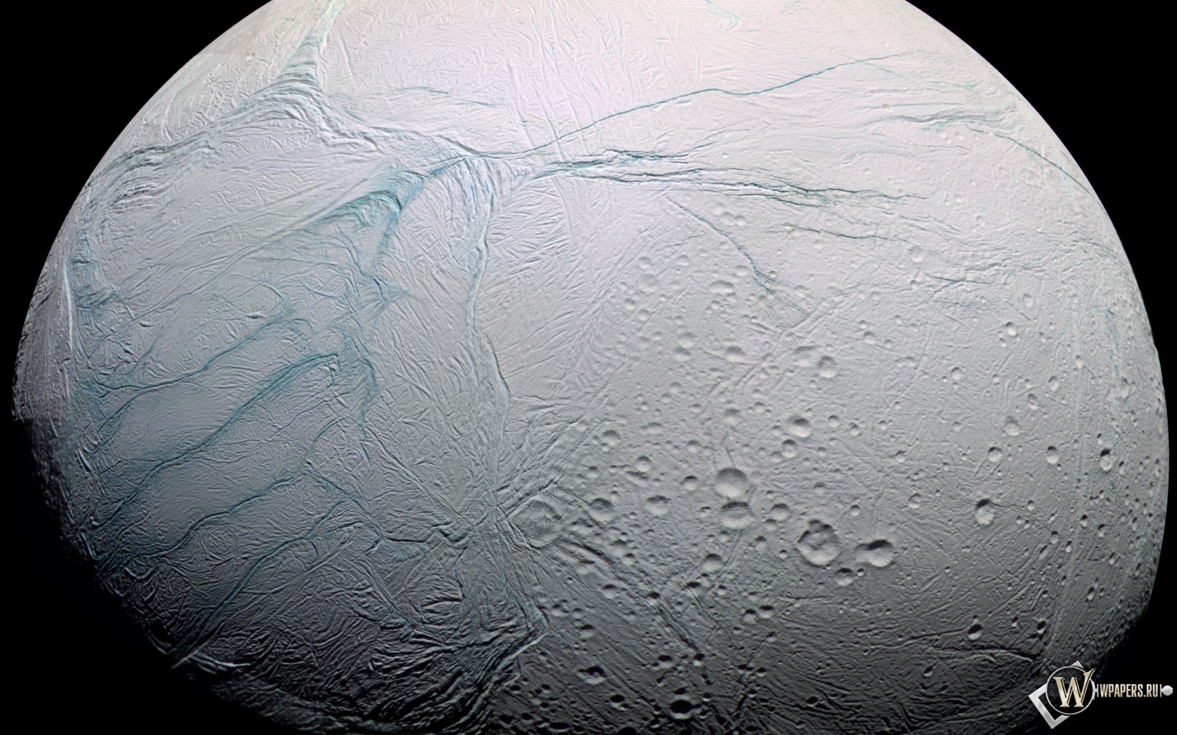 Спутник Сатурна Энцелад 1680x1050