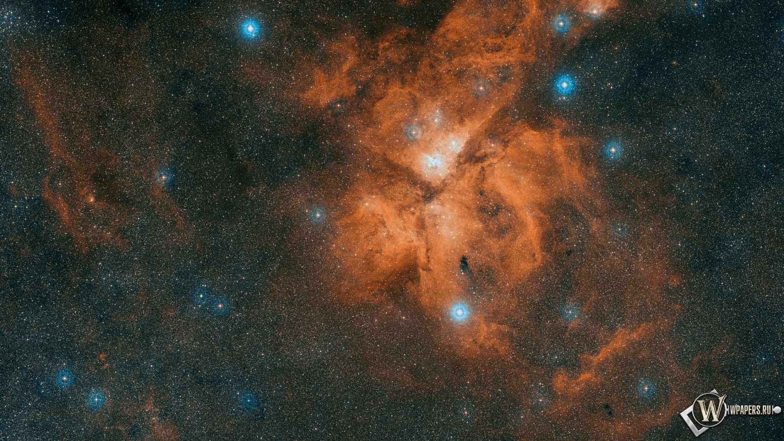 Туманность NGC 3372 1600x900