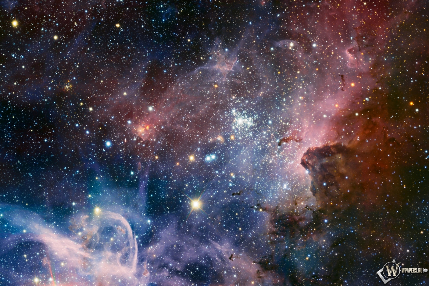 Туманность Carina Nebula 1500x1000