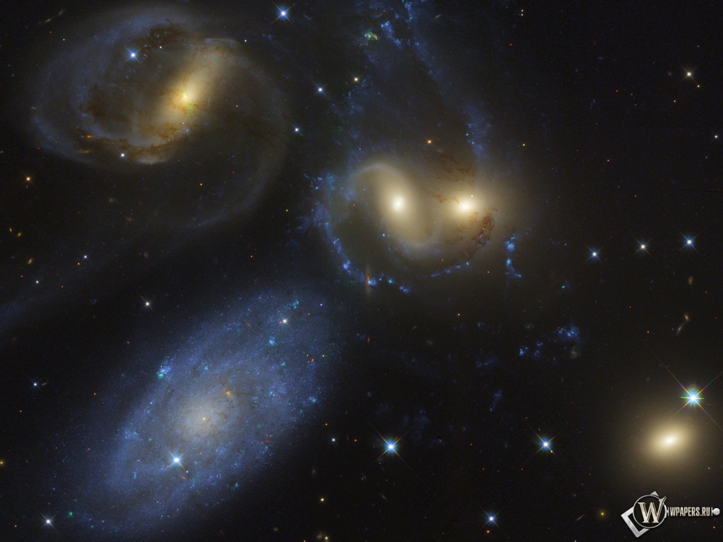 Группа галактик Квинтет Стефана 1024x768