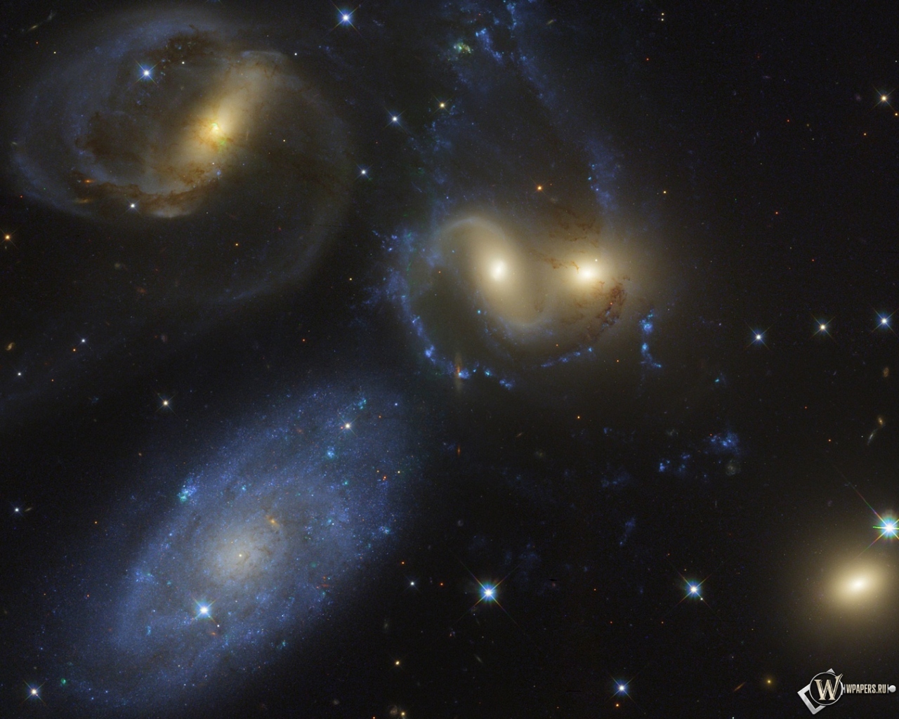 Группа галактик Квинтет Стефана 1280x1024