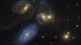 Обои Группа галактик Квинтет Стефана: Космос, Галактика, Космос