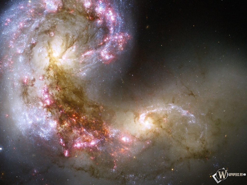 Галактика Антенна 1024x768