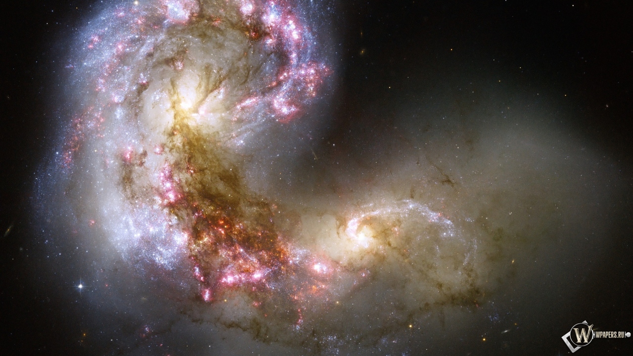Галактика Антенна 1280x720