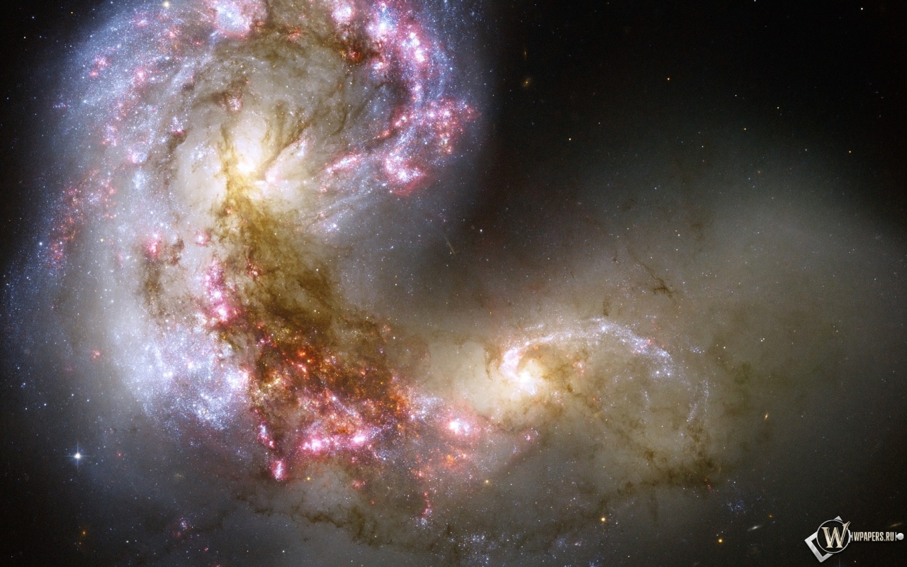 Галактика Антенна 1280x800