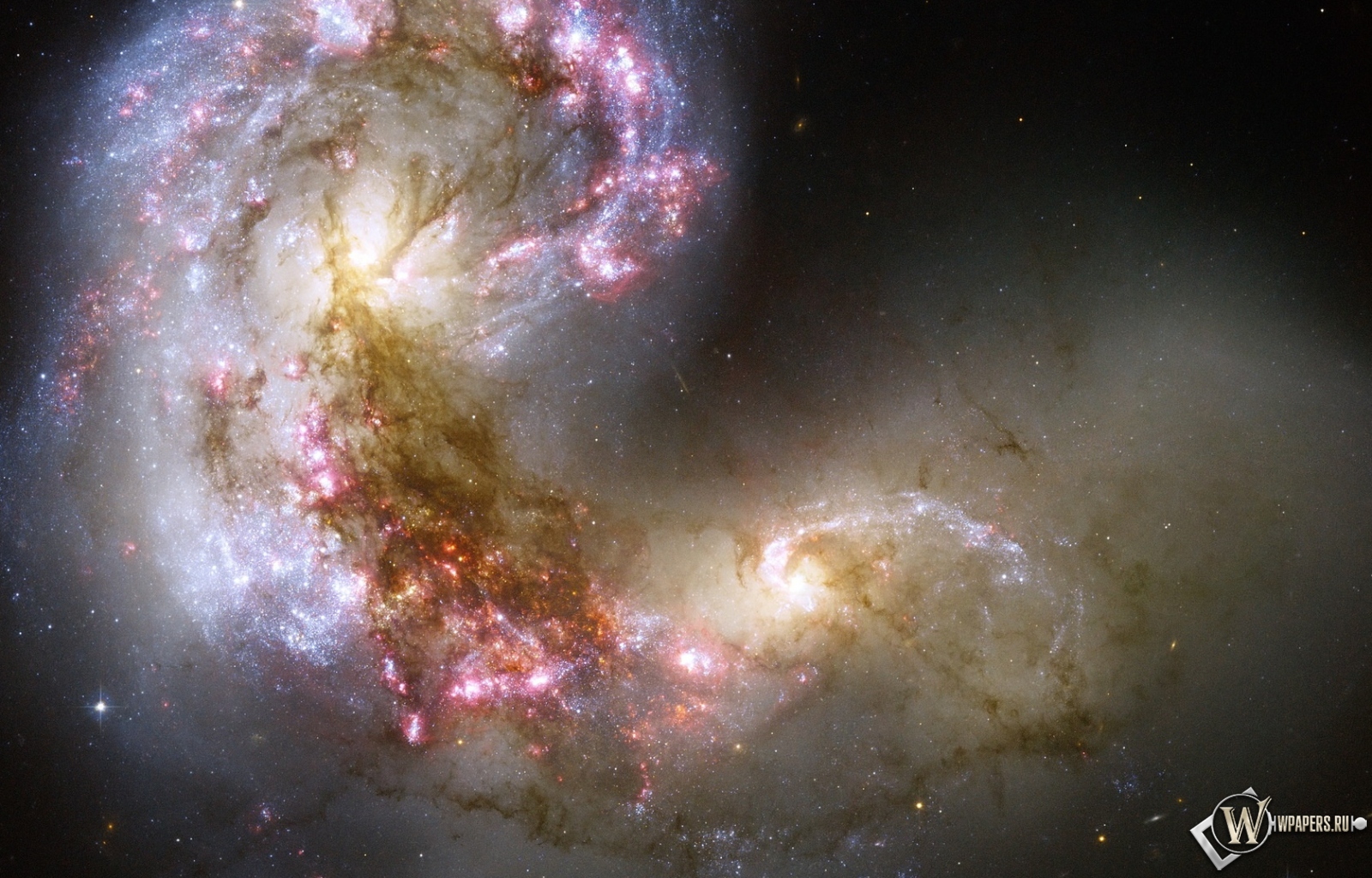 Галактика Антенна 1600x1024