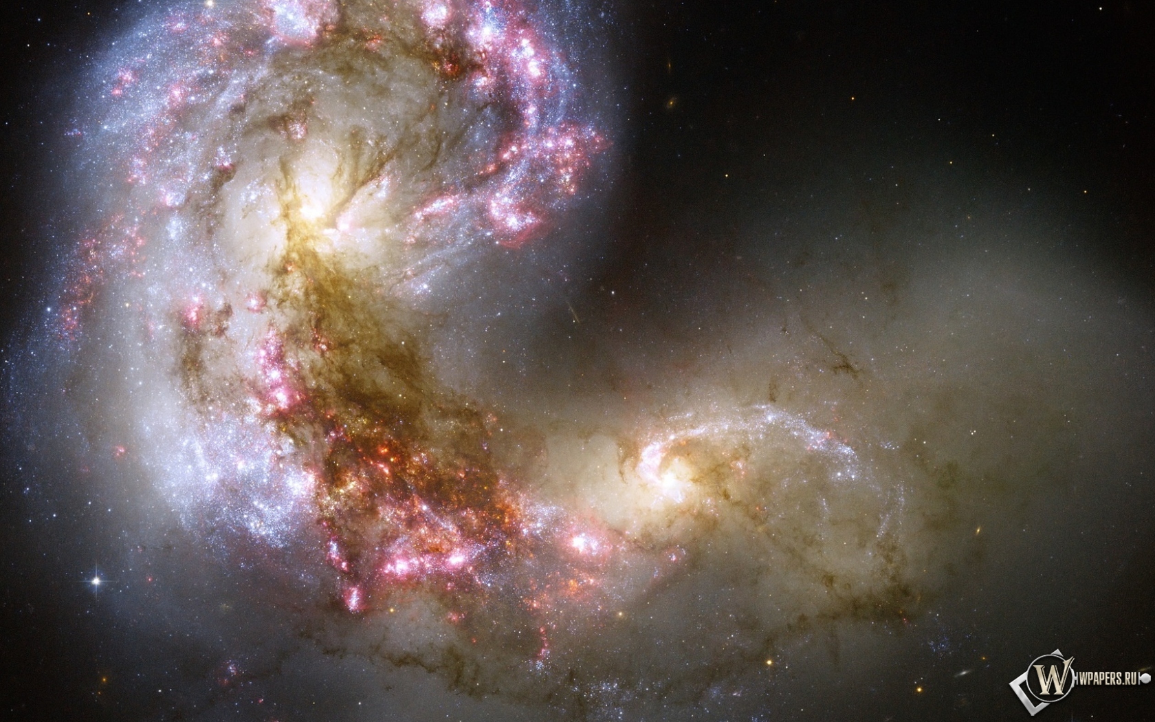 Галактика Антенна 1680x1050