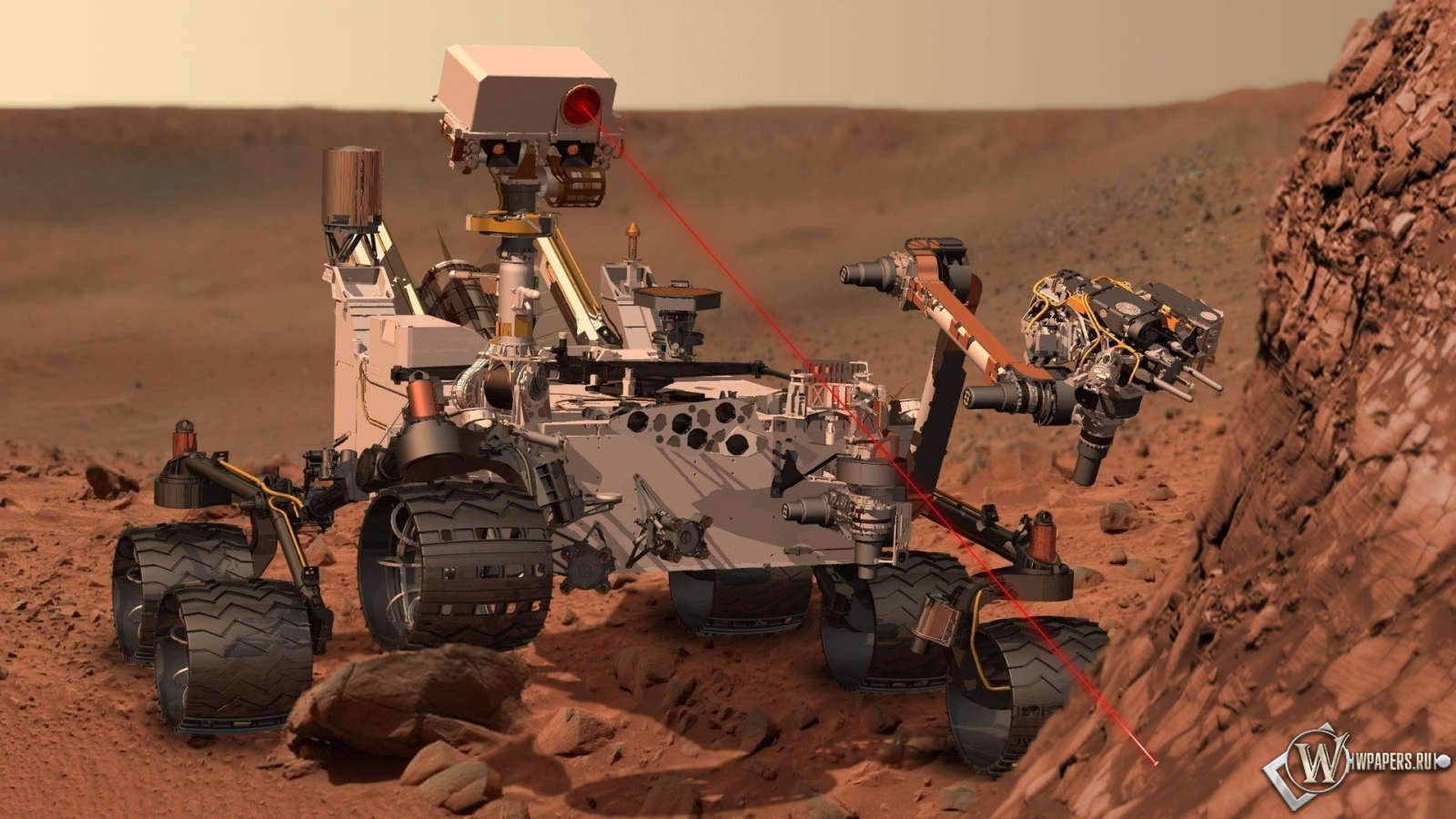 Марсоход Curiosity 1600x900