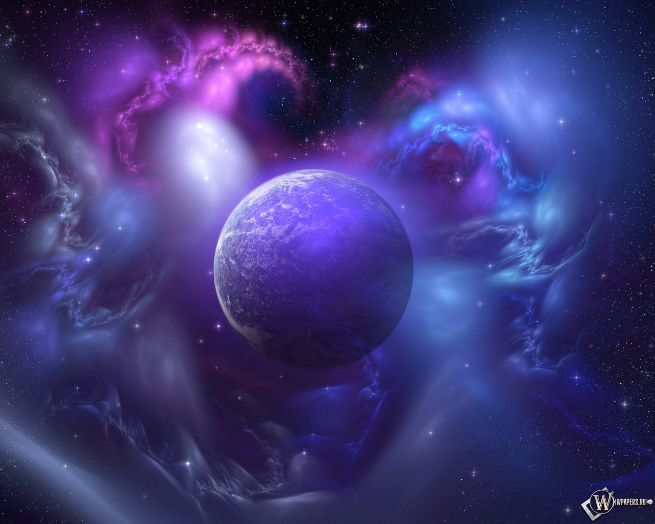 Фиолетовая планета 1280x1024