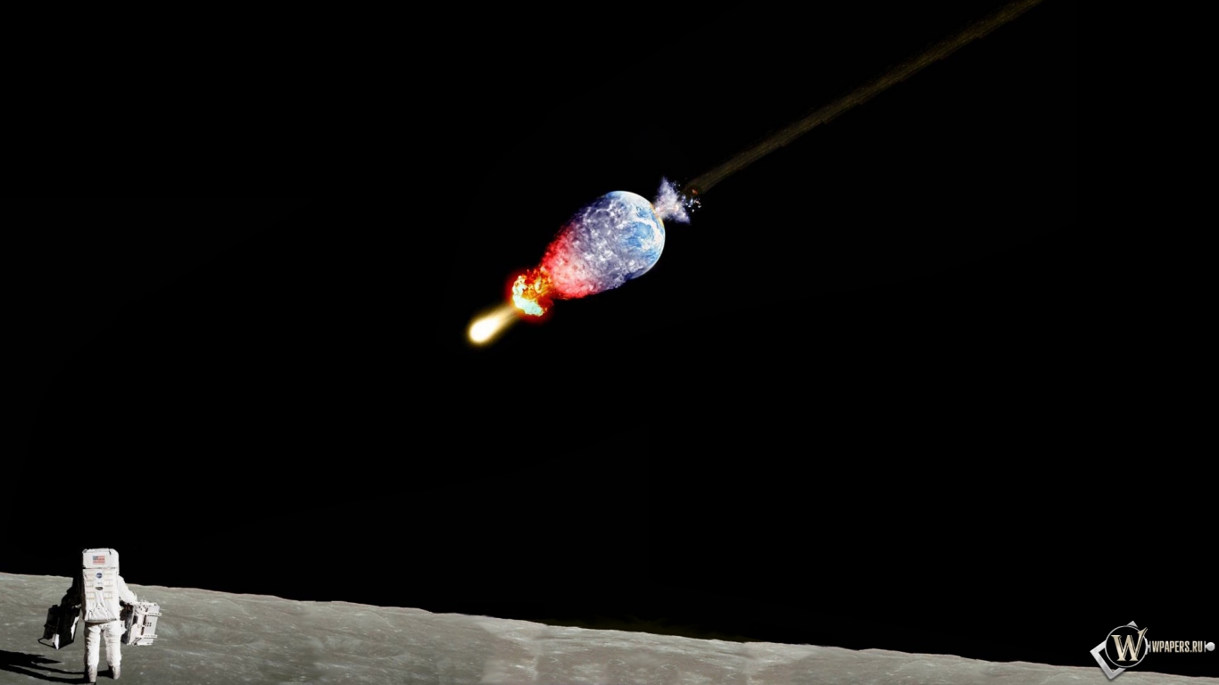 2012 высадка на луну 1366x768