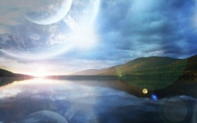 Обои Инопланетное: Вода, Озеро, Планета, Небо, Небо и Земля, Космос