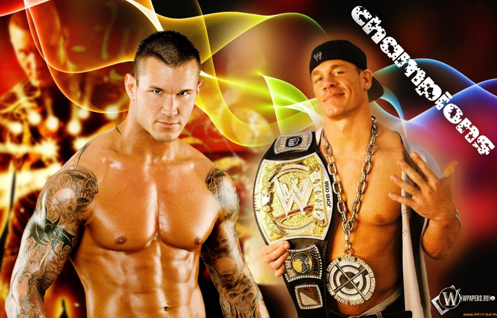 Randy Orton vs John Cena 1600x1024
