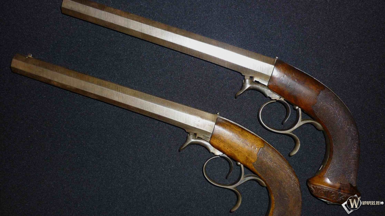 Дуэльные пистолеты 40-50 годы XIX века 1280x720