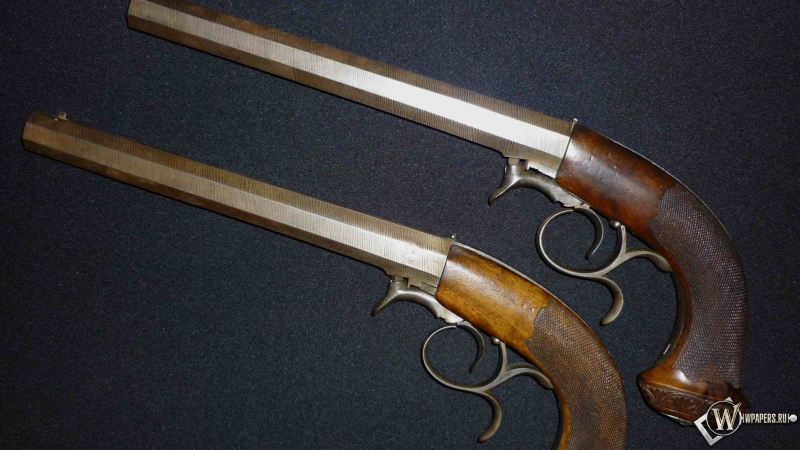 Дуэльные пистолеты 40-50 годы XIX века 1600x900