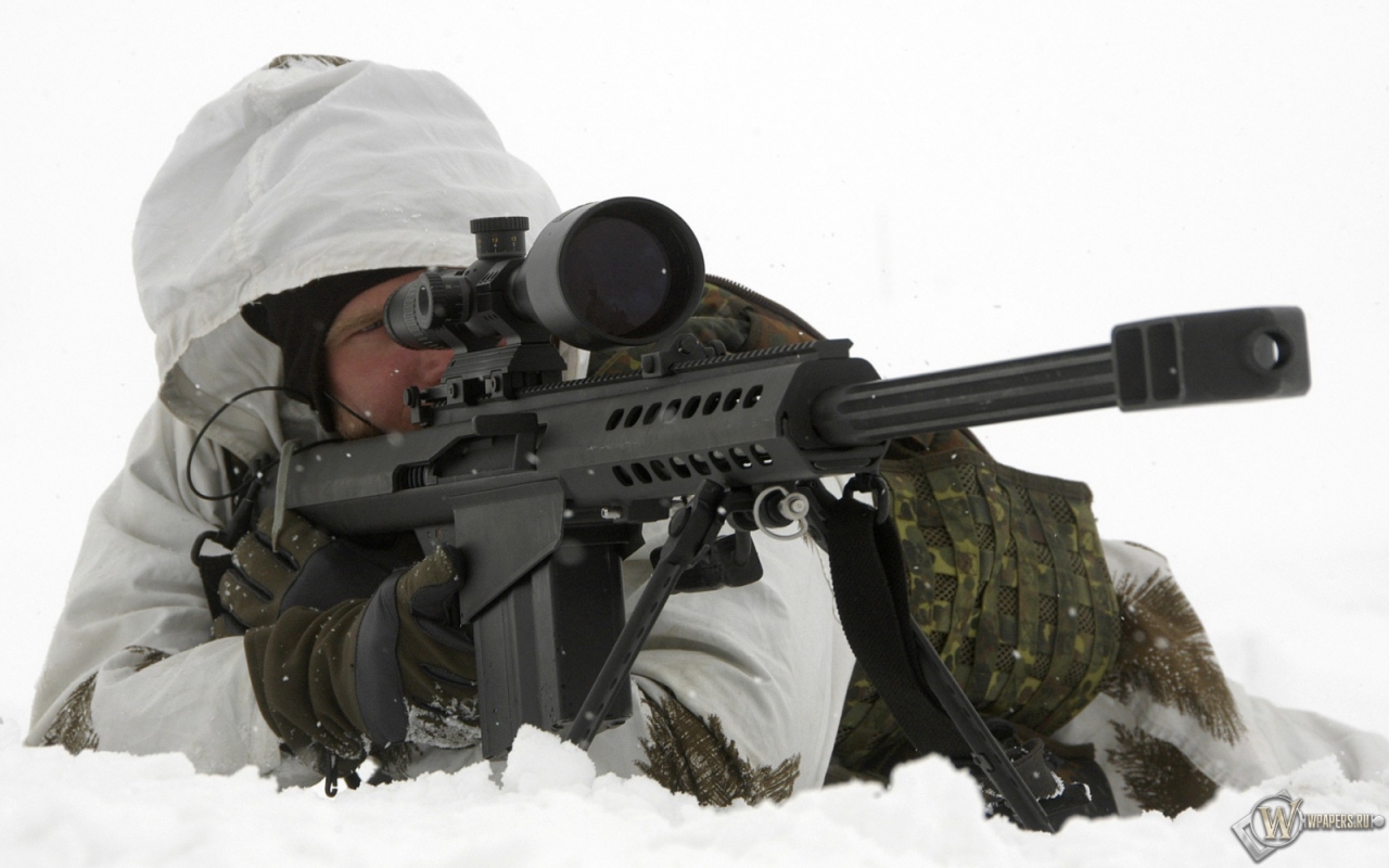 снайперская винтовка barret 1280x800