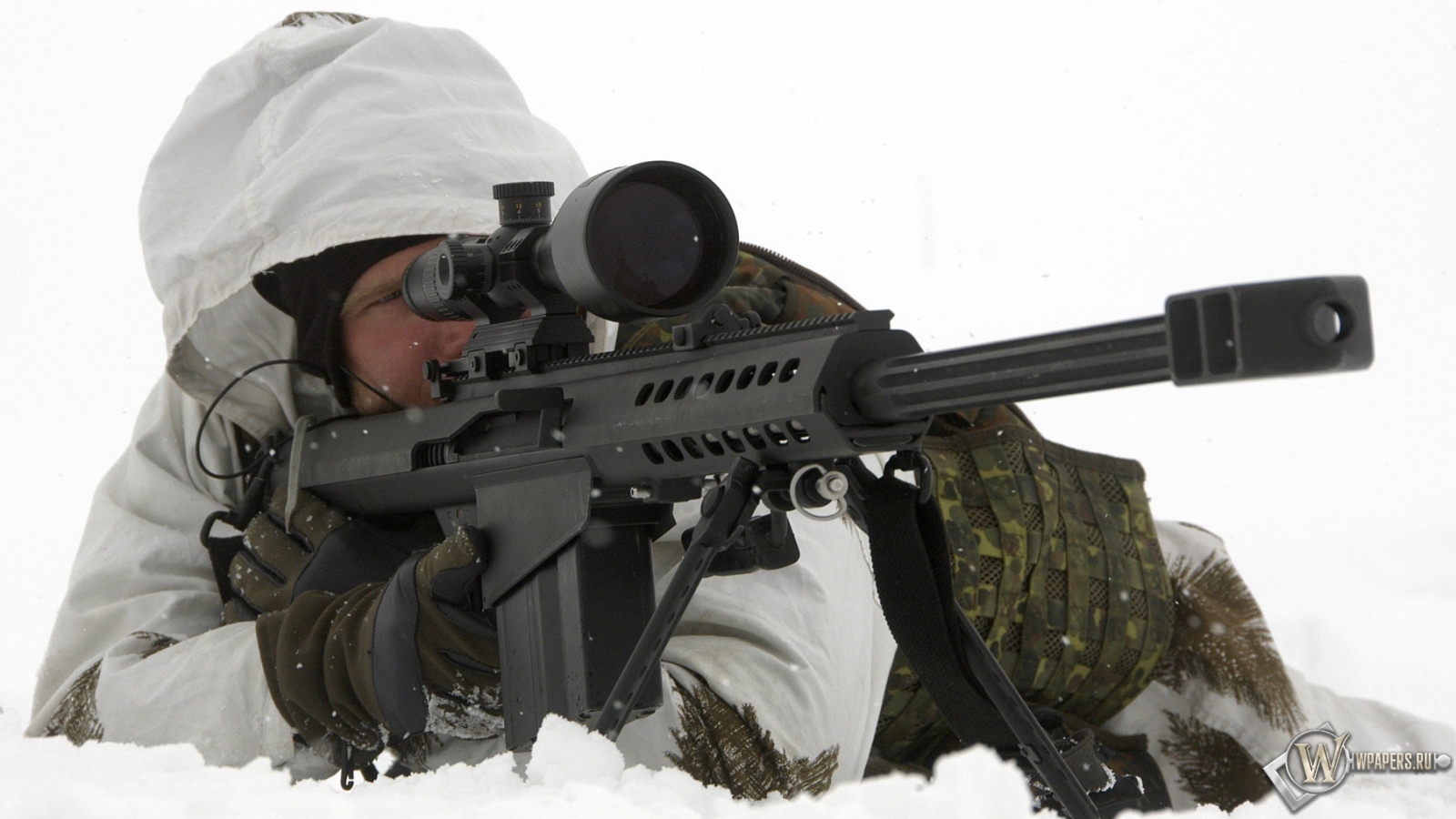 снайперская винтовка barret 1600x900