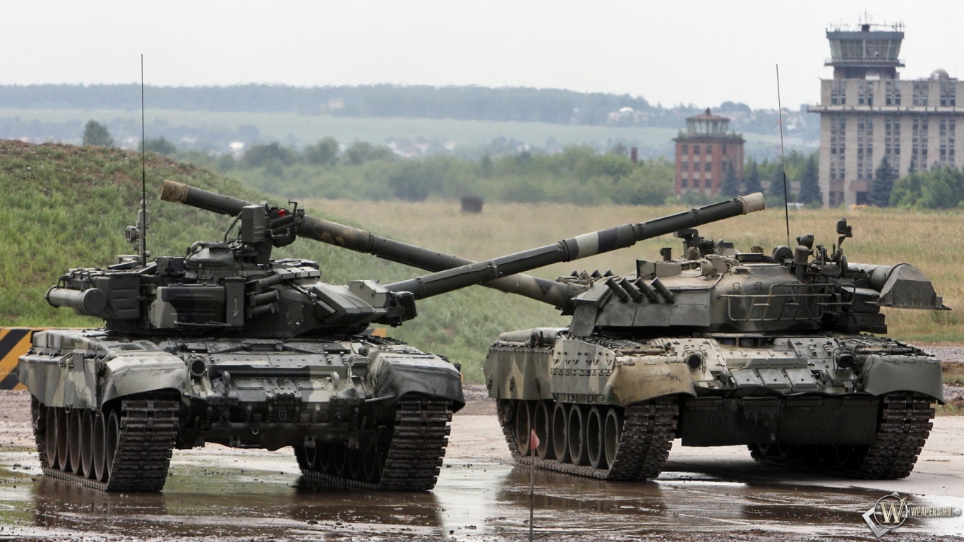 Танец танков Т-90 1366x768