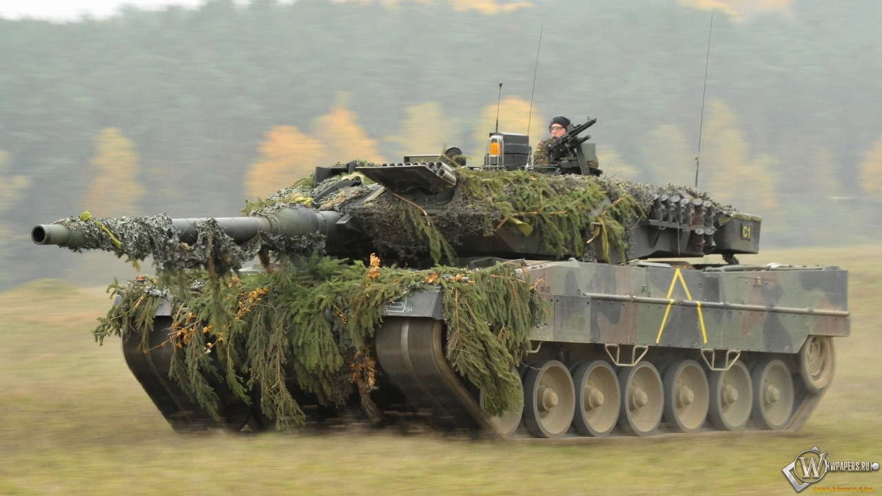 Танк Leopard 2A6  1280x720