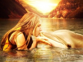 Girl with a dolphin