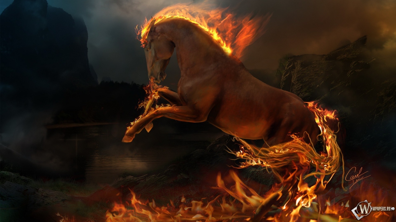 Огненый конь 1280x720