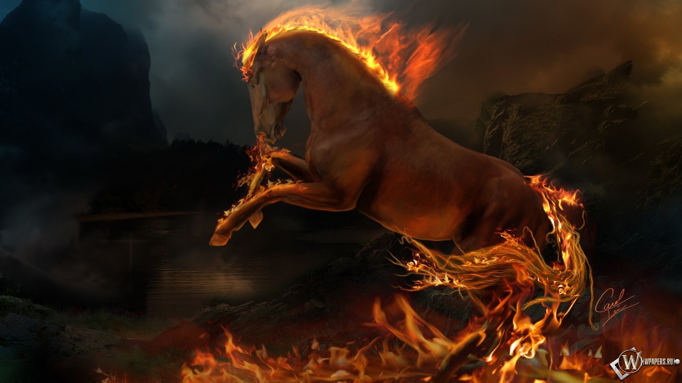 Огненый конь 1366x768