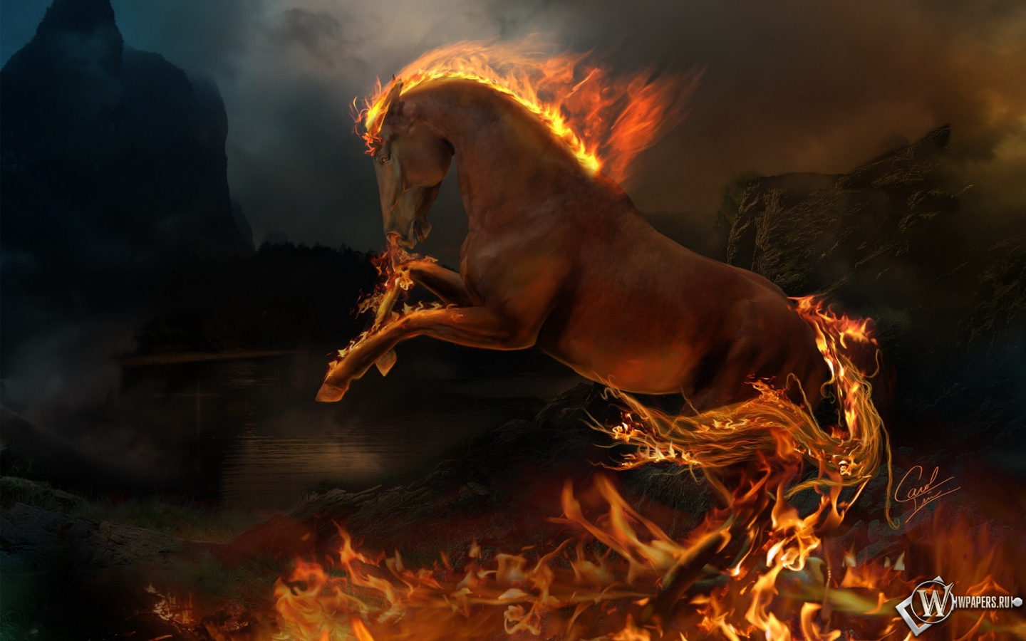 Огненый конь 1440x900