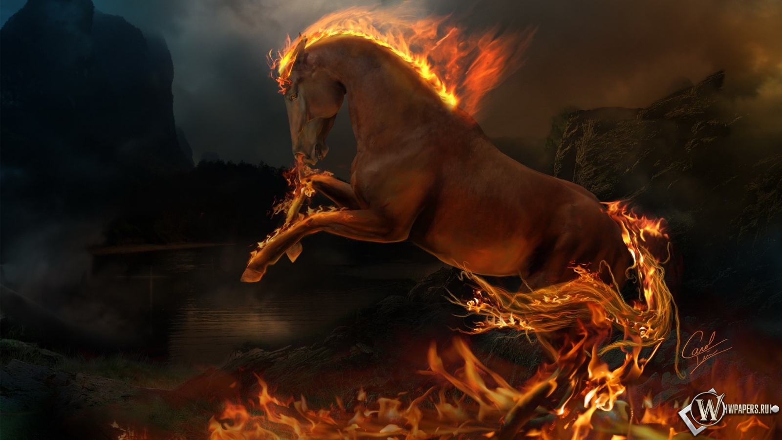 Огненый конь 1600x900