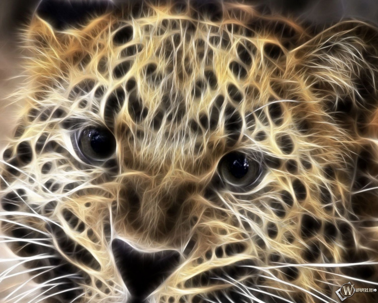 Леопард в обработке 1280x1024